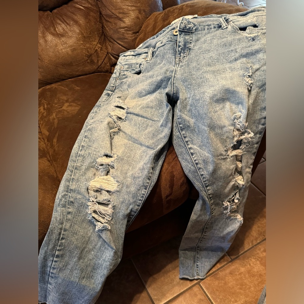 Catherines Destressed Boyfriend Jeans